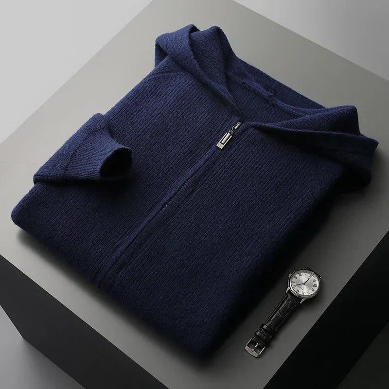 Casual Gebreide Hoodie Heren - Comfort & Stijl