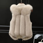 Elegant Vest met Faux Fur en Leer Accenten