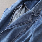 Stijlvolle Blauwe Denim Blazer voor Dames