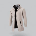 Moderne Heren Hoodie Jas - Beige & Zwart Verkrijgbaar
