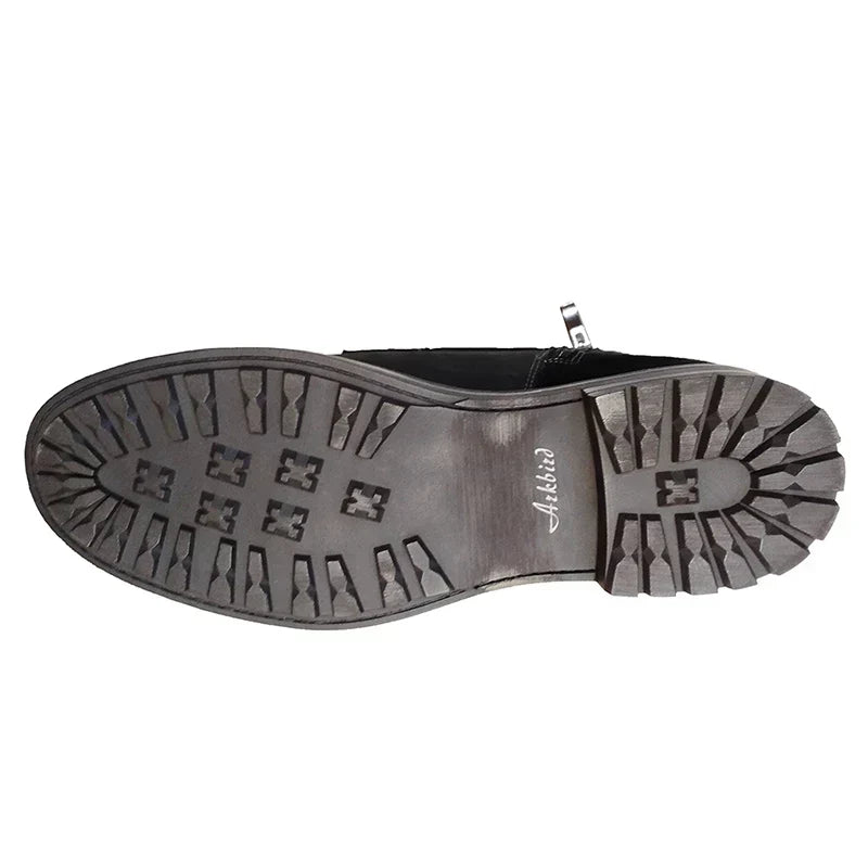 Herfst/Winter Herenboots met Rits en Vetersluiting