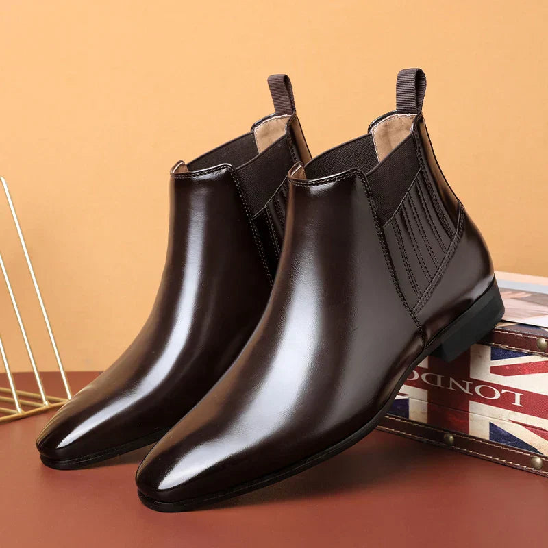 Stijlvolle Leren Chelsea Boots - Donkerbruin