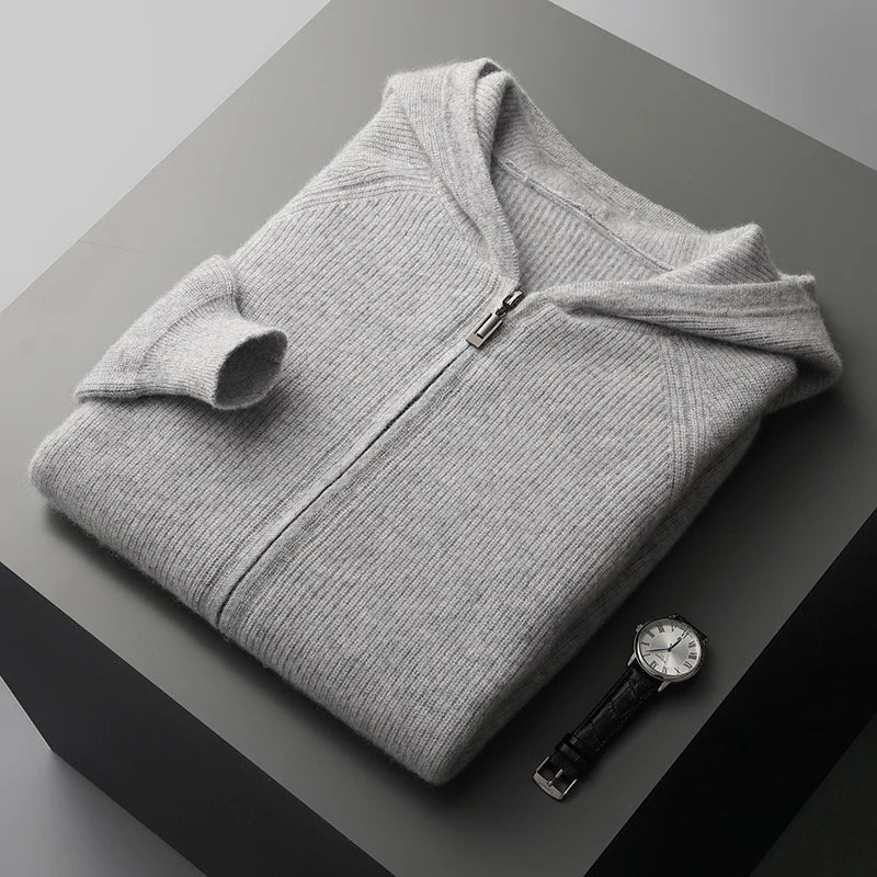 Casual Gebreide Hoodie Heren - Comfort & Stijl
