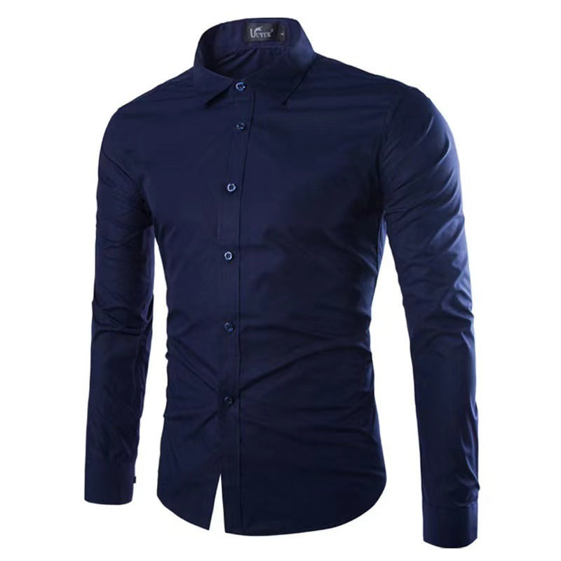 Strijkvrij Heren Overhemd | Slim Fit Lange Mouwen 12
