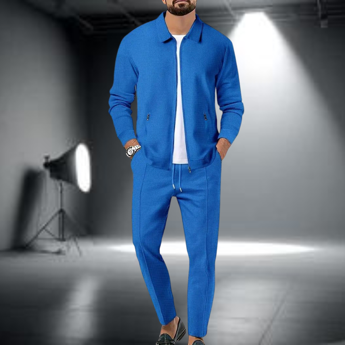 Moderne Heren Tracksuit Set - Textuur & Pasvorm