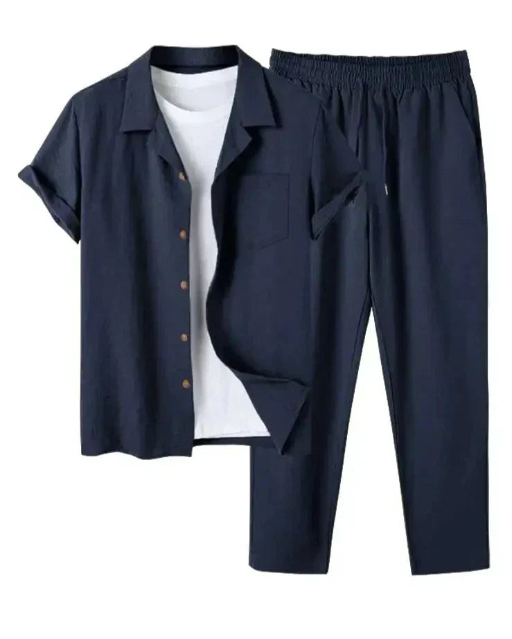 Luchtige Zomer Set: Kort Broekpak met Shirt