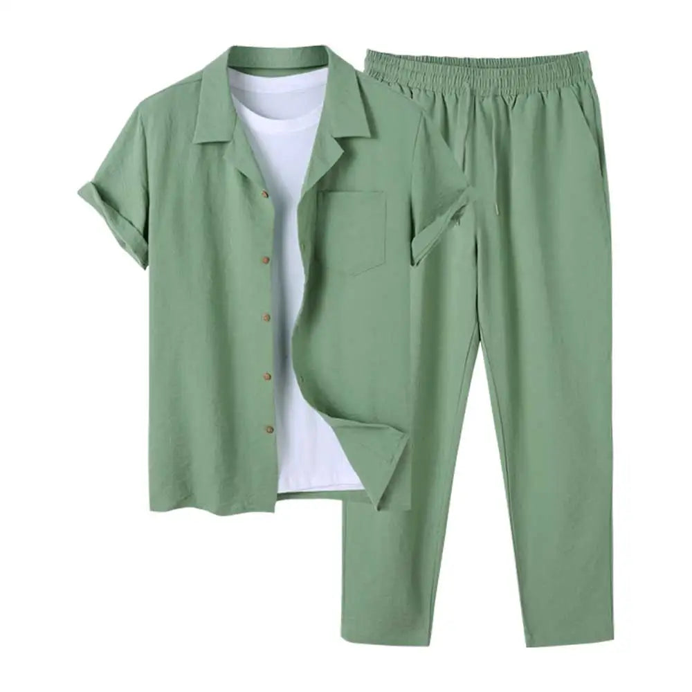 Luchtige Zomer Set: Kort Broekpak met Shirt