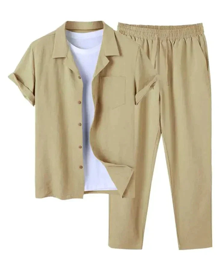 Luchtige Zomer Set: Kort Broekpak met Shirt