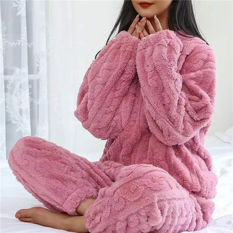 Ultiem Zachte Lounge Pyjama Set met Kabelpatroon