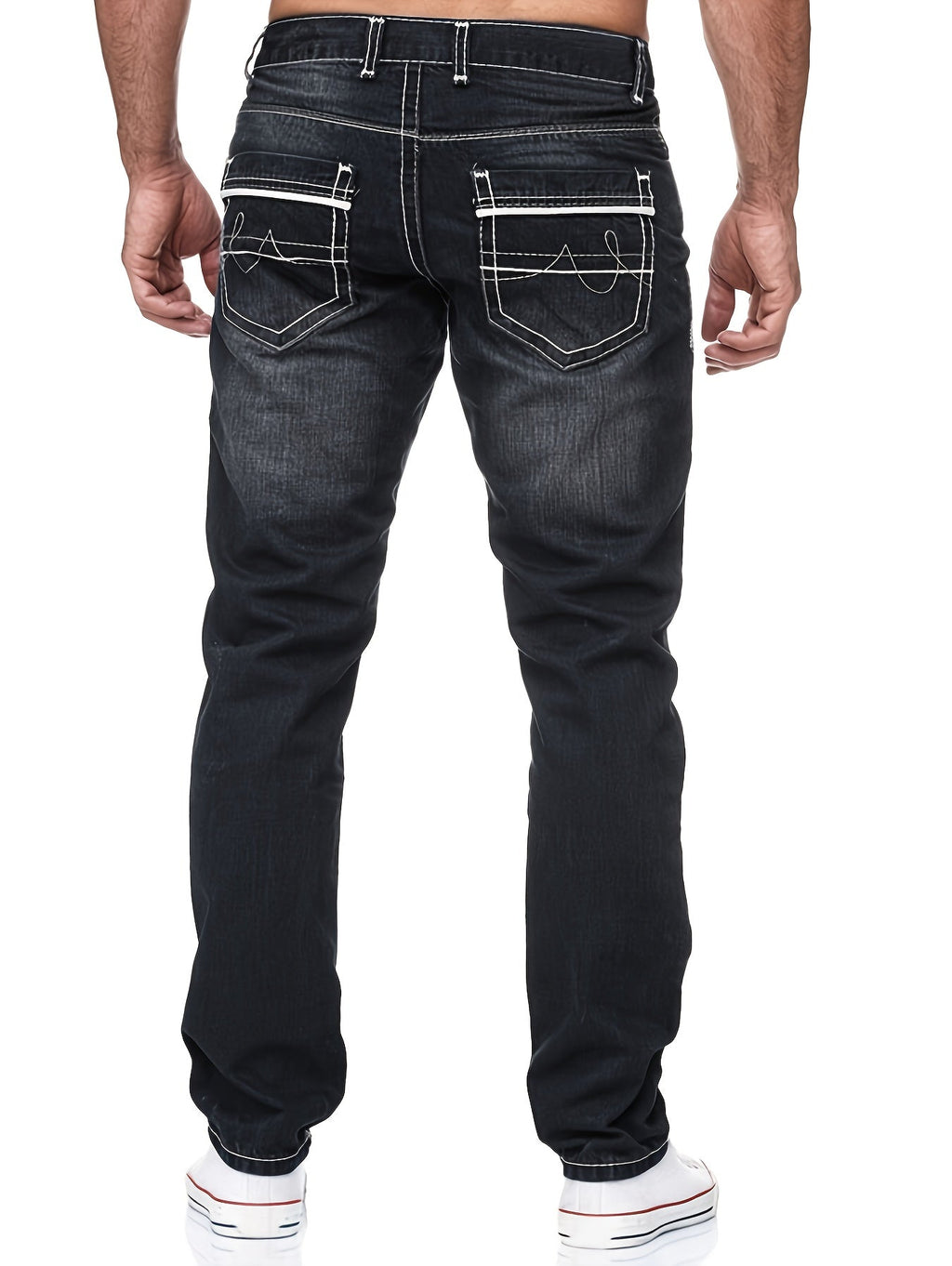 Heren Jeans met Used Look - Recht Model