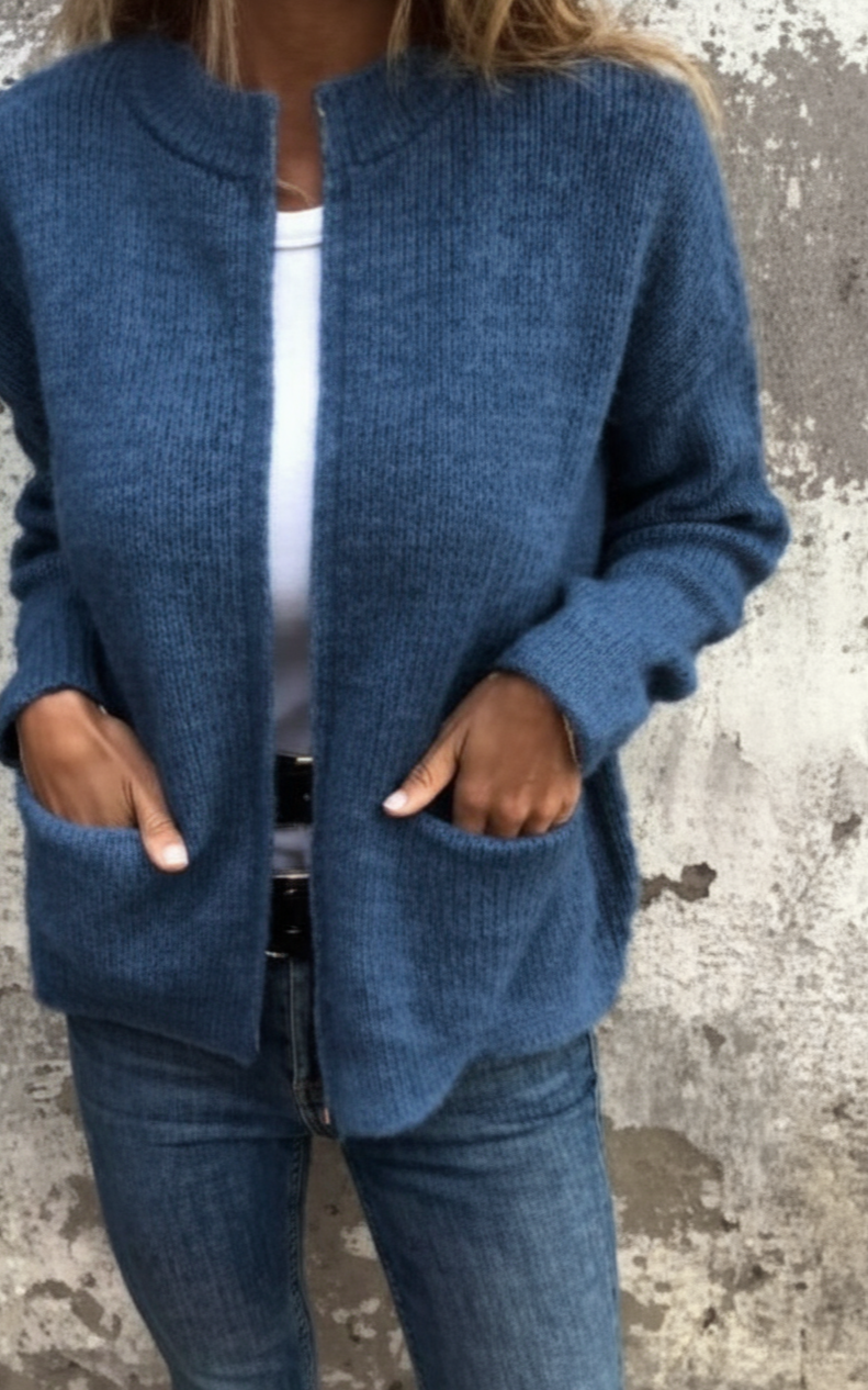 Comfortabel Gebreid Vest met Rits - Verkrijgbaar in Diverse Kleuren