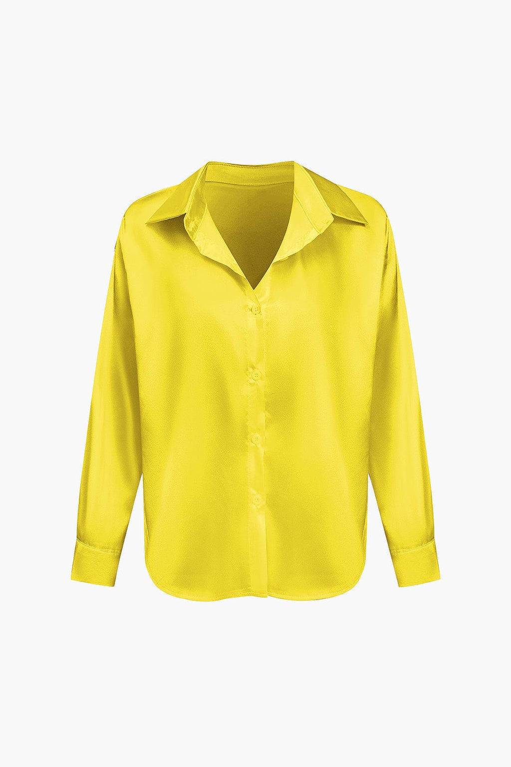 Elegante Lichtblauwe Satijnen Blouse - Stijlvolle Top