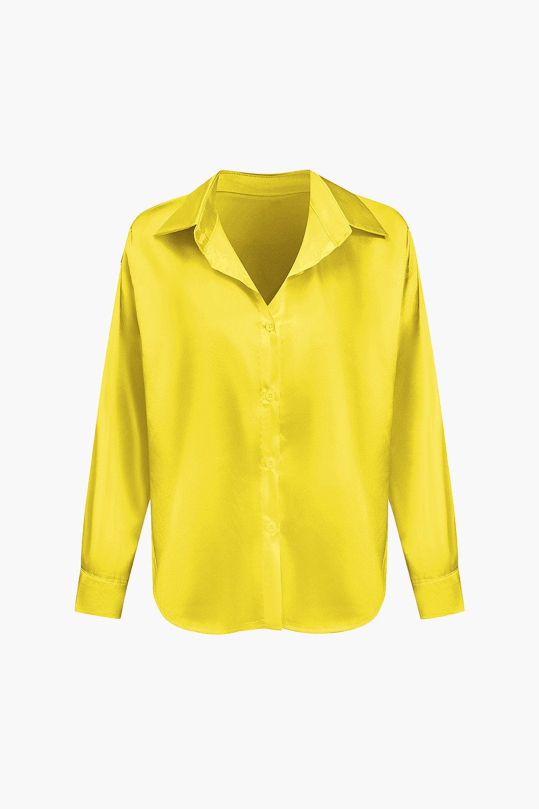 Elegante Lichtblauwe Satijnen Blouse - Stijlvolle Top