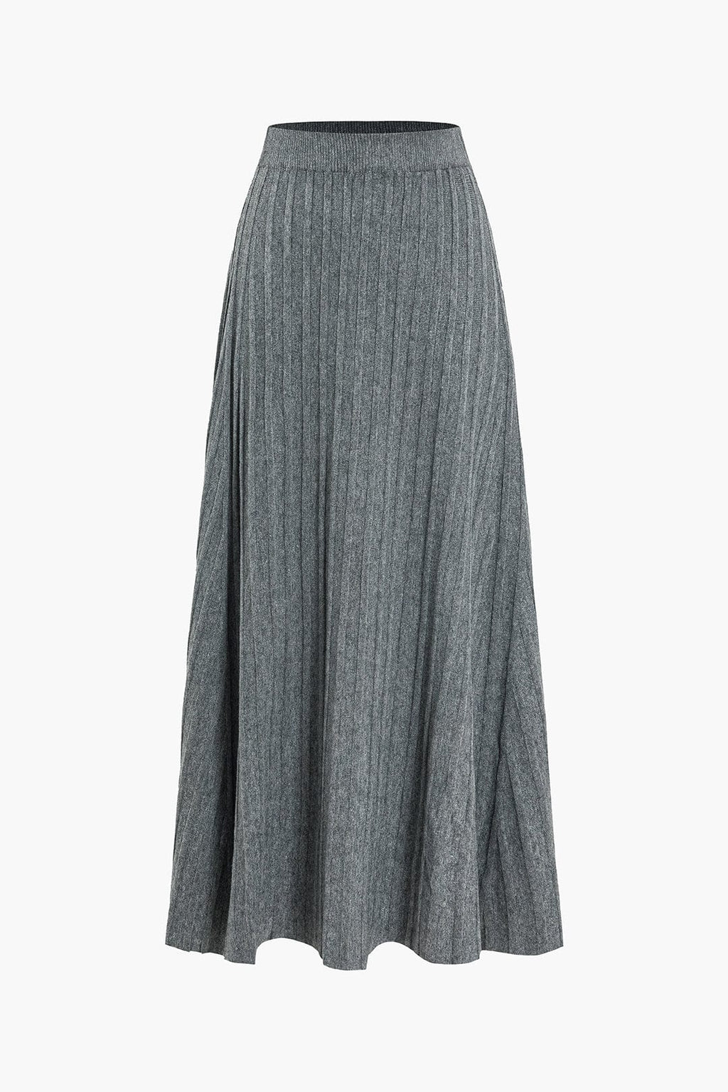 Gerlinde Gebreide Midi Rok - Plissé & Elastische Taille