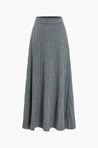 Gerlinde Gebreide Midi Rok - Plissé & Elastische Taille