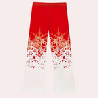 Winter Broek met Sneeuwvlokprint en Kleurblok
