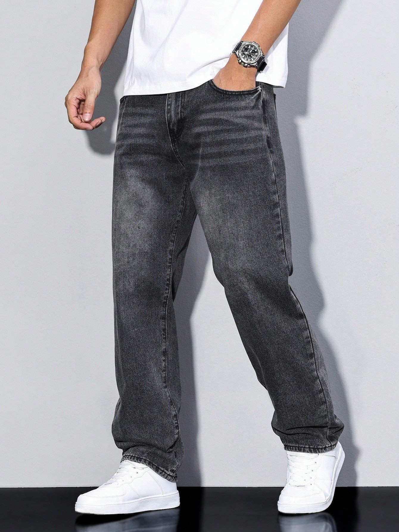 All Season Heren Jeans Relaxte Pasvorm - Tijdloos Grijs