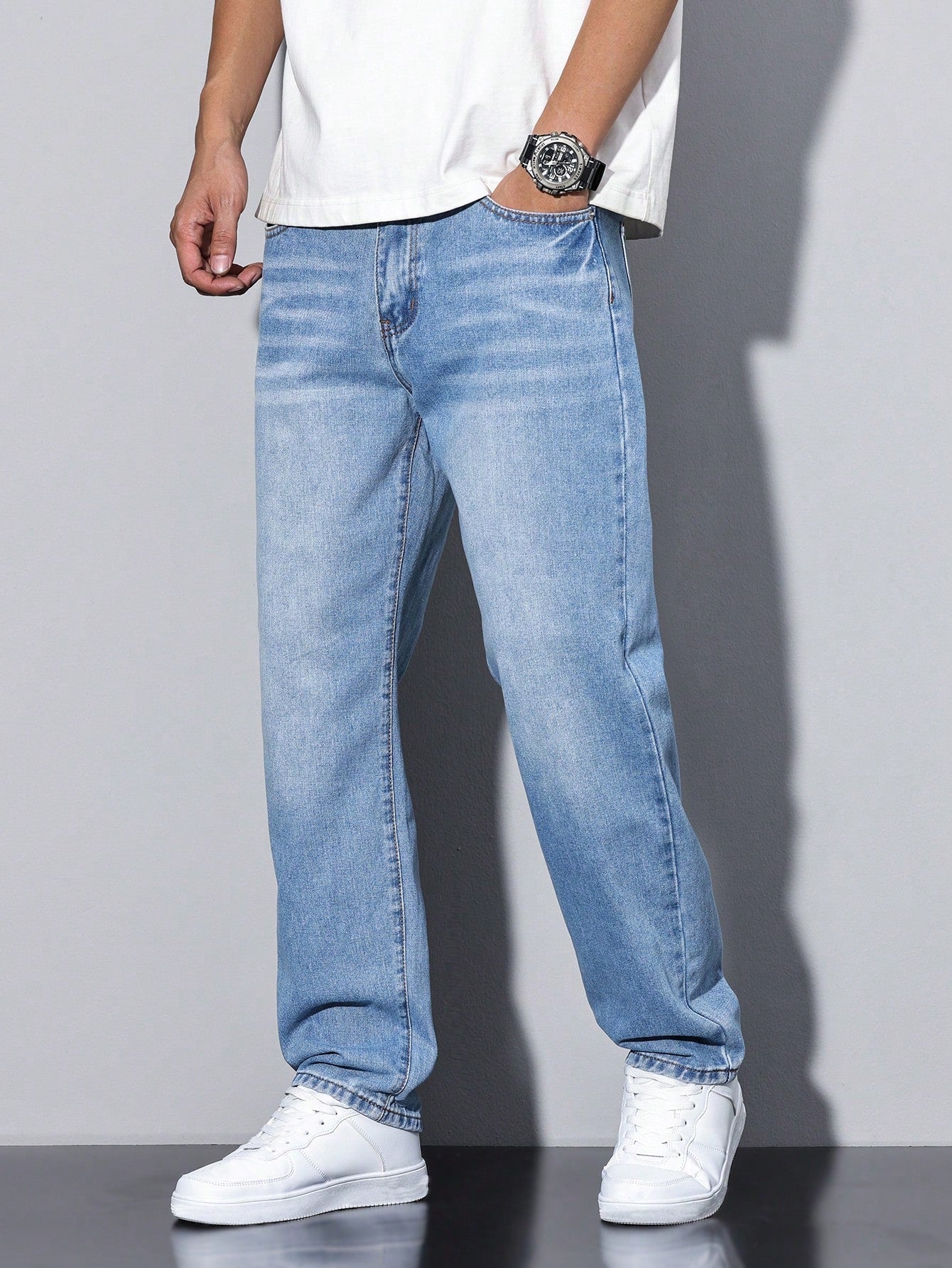 All Season Heren Jeans Relaxte Pasvorm - Tijdloos Grijs