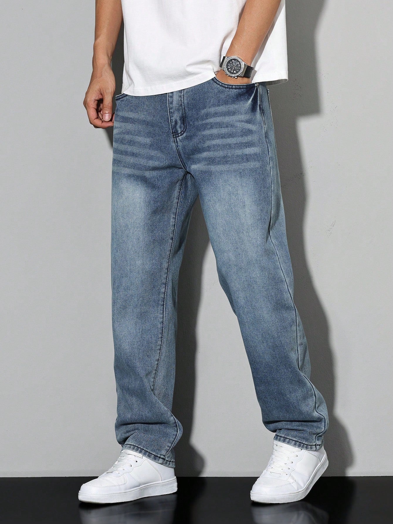 All Season Heren Jeans Relaxte Pasvorm - Tijdloos Grijs