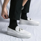 Moderne Heren Loafers: Croco Print & Tassel Detail