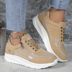 All Season Damessneakers Suède-look & Strass - Comfort