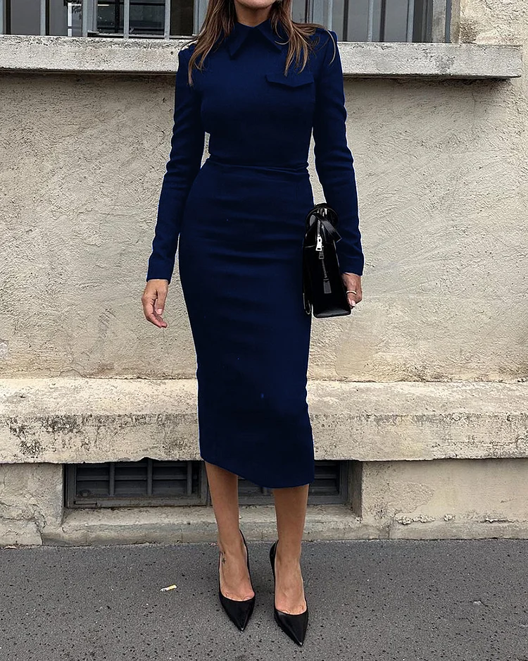 Klassiek Tweedelig Pak - Rok & Overslagtop Wolmix