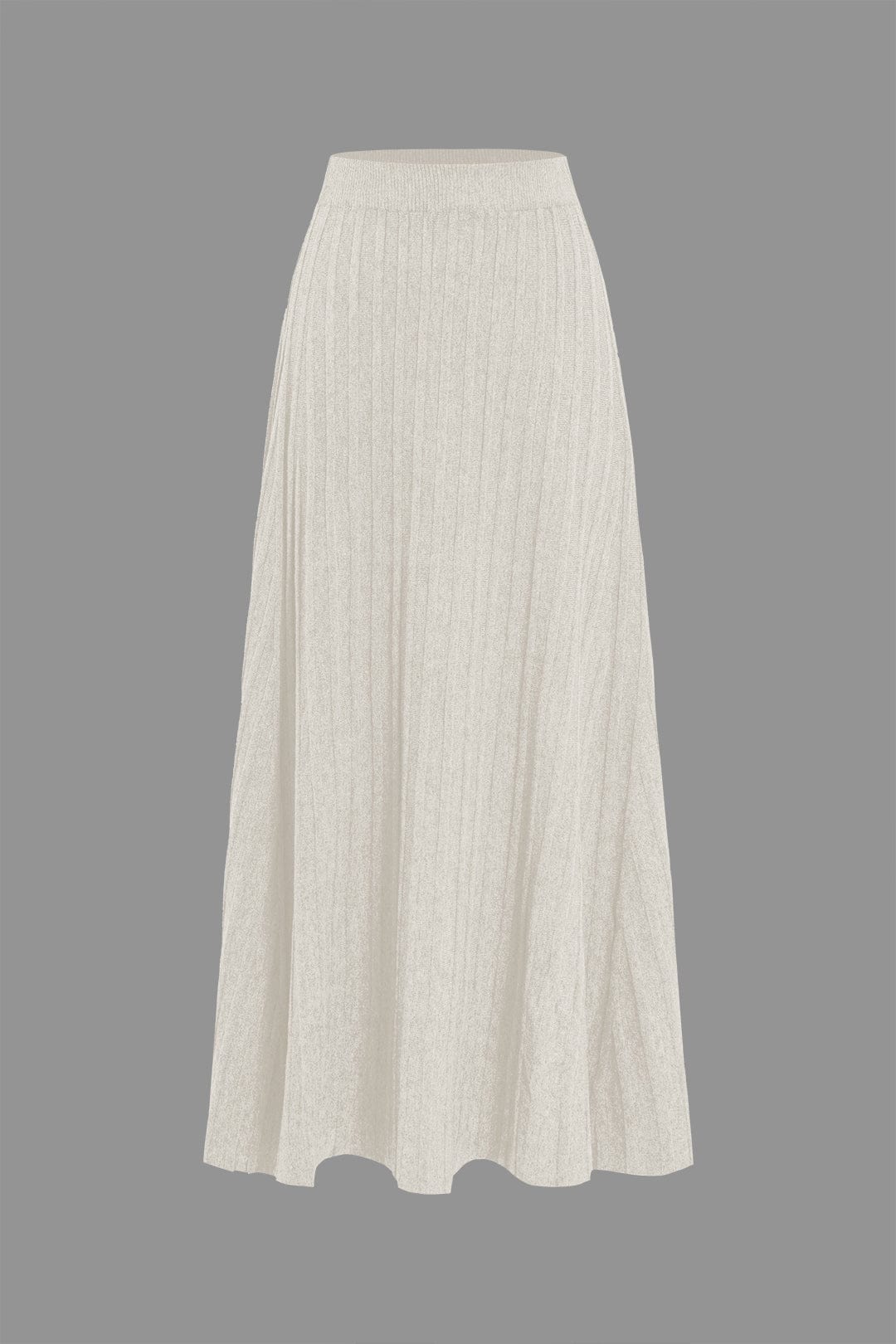 Gerlinde Gebreide Midi Rok - Plissé & Elastische Taille