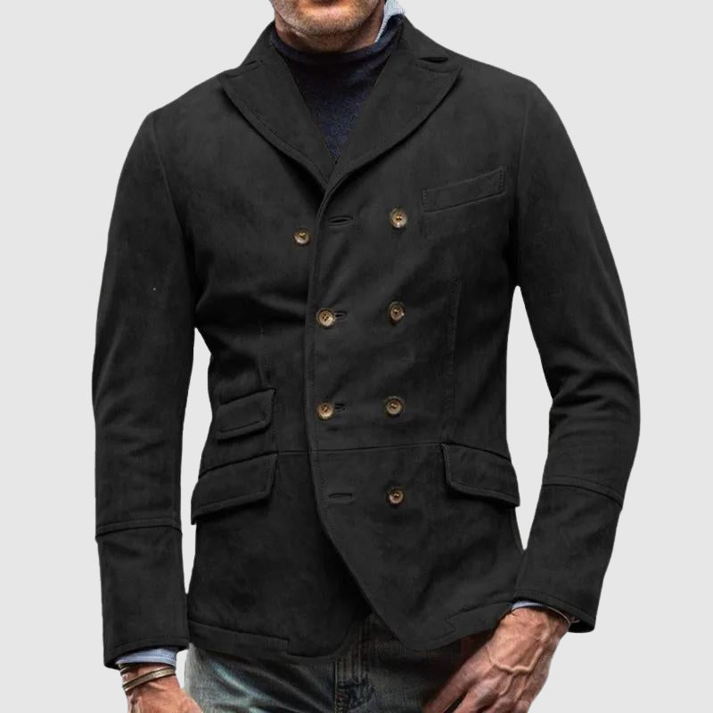 Elegante Heren Blazer in Rijk Suède - Bruin