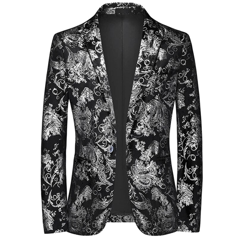 Unieke Paisley Blazer Heren - Stijlvolle Slim Fit Jas