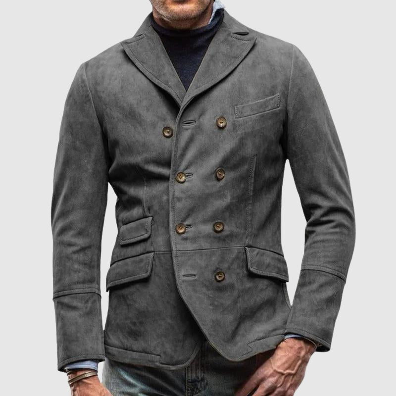 Elegante Heren Blazer in Rijk Suède - Bruin