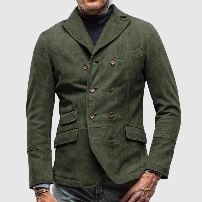 Elegante Heren Blazer in Rijk Suède - Bruin