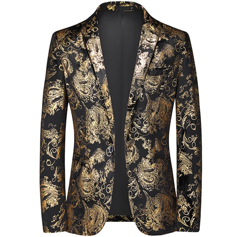 Unieke Paisley Blazer Heren - Stijlvolle Slim Fit Jas