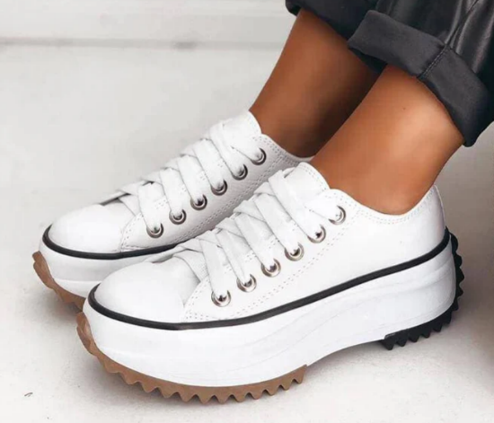 All Season Sneakers met Chunky Zool - Stijlvol Wit