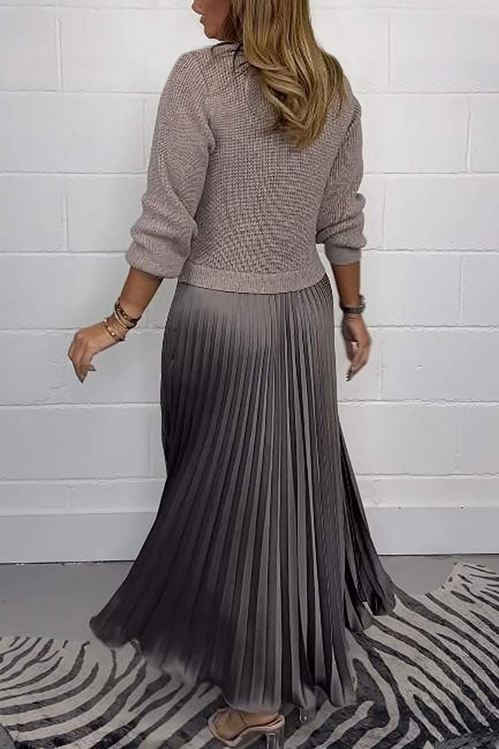 Stijlvolle Gebreide Jumper & Rok Set