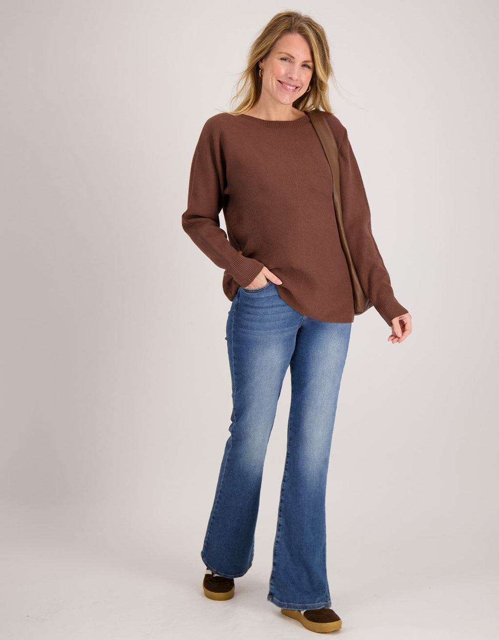 Je m'appelle Tops Pull Seam | Hazelnut Brown