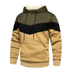 Casual Hoodie met Kleurblokken en V-Chevron