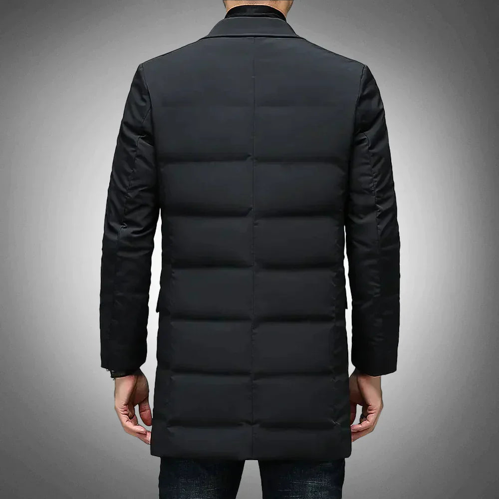 Heren Puffer Jas met Blazer Kraag - Smart Casual
