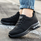 Ademende Zwarte Athleisure Sneakers met Air Unit