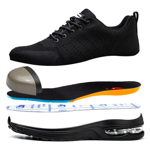 Ademende Zwarte Athleisure Sneakers met Air Unit