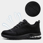 Ademende Zwarte Athleisure Sneakers met Air Unit