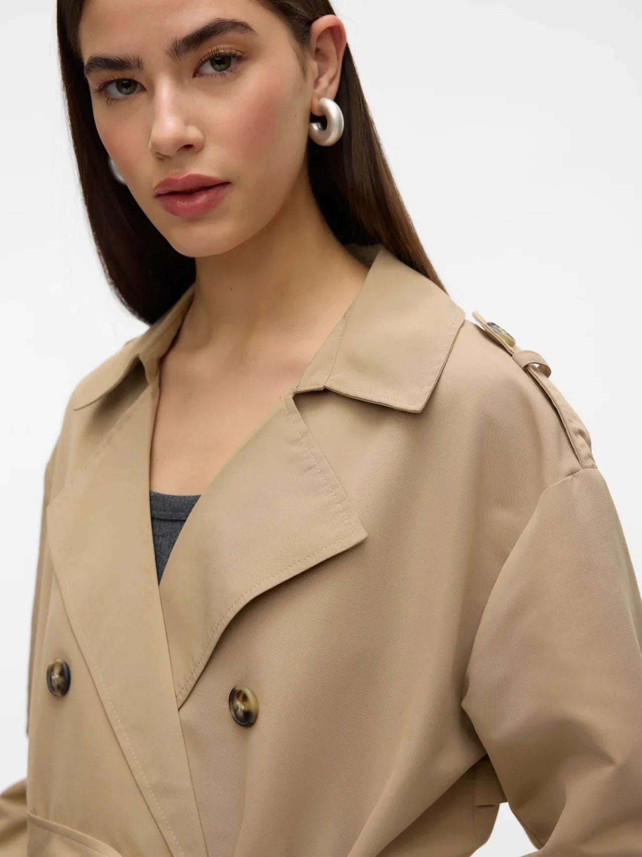Tijdloze Beige Trenchcoat voor Dames - Stijlvol & Winddicht